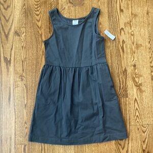 GAP Gray Sleeveless A-Line Dress NWT girls neutral school girl Medium layering